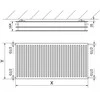 Radiatorius Mexen CH30 Hygiene, 600 x 2000 mm, pajungimas iš šono, 3017 W, baltas