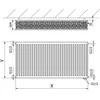 Radiatorius Mexen CV33, 900 x 2800 mm, pajungimas iš apačios, 8910 W, juodas