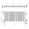 Radiatorius Mexen CVH20 Hygiene, 900 x 3000 mm, apatinio pajungimo, 4621 W, baltas