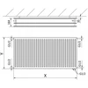Radiatorius Mexen CVH30 Hygiene, 900 x 800 mm, apatinio pajungimo, 1651 W, baltas