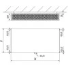 Radiatorius Mexen Flat CCF33, 300 x 900 mm, pajungimas iš apačios per vidurį, 1116 W, juodas