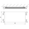 Radiatorius Mexen Flat CF21, 600 x 1100 mm, šoninio pajungimo, 1331 W, juodas