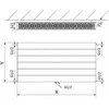Radiatorius Mexen Line CCL22, 400 x 2000 mm, pajungimas iš apačios per vidurį, 2276 W, juodas