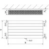 Radiatorius Mexen Line CCL33, 900 x 700 mm, pajungimas iš apačios per vidurį, 2101 W, juodas