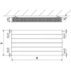 Radiatorius Mexen Line CL22, 300 x 400 mm, šoninio pajungimo, 360 W, baltas