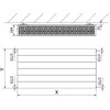 Radiatorius Mexen Line CL33, 600 x 2000 mm, pajungimas iš šono, 4402 W, baltas