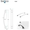 Rankenėlė voniai Besco Flex, Baltas/Chrome (1 vnt.)