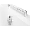 Rankenėlė voniai Besco Oxa Long, Baltas/Chrome (1 vnt.)