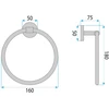 Rankšluosčių kabykla Rea Galo Ring 5710, Brushed Nickel