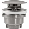 REA "Klik-klak" dangtelis praustuvui universalus, Brushed Nickel Inox