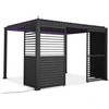 Reguliuojama žaliuzių panelė pavėsinei Pergola PREMIUM 4m, Anthracite (123,5 cm)