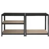 Sandėliavimo lentyna TITAN 5 Juodas, 750 kg, 150x75x30 cm