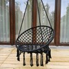 Sėdimas hamakas-sūpynės Boho, 82 cm, juodas
