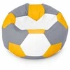 Sėdmaišis-pufas vaikams Ball XXL (40 cm), Geltona/Pilkas/Baltas