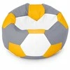 Sėdmaišis-pufas vaikams Ball XXL (40 cm), Geltona/Pilkas/Baltas