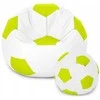 Sėdmaišis su pufu Ball XXXL (80 cm), Baltas/Lime