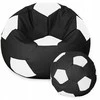 Sėdmaišis su pufu Ball XXXL (80 cm), Juodas/Baltas
