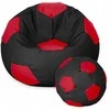 Sėdmaišis su pufu Ball XXXL (80 cm), Juodas/Raudona