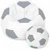Sėdmaišis su pufu Ball XXXXL (100 cm), Baltas/Pilkas