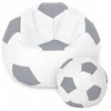 Sėdmaišis su pufu Ball XXXXL (100 cm), Baltas/Pilkas