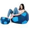 Sėdmaišis su pufu Ball XXXXL (100 cm), Mėlyna/Dark mėlynas