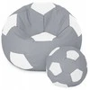 Sėdmaišis su pufu Ball XXXXL (100 cm), Pilkas/Baltas
