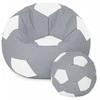 Sėdmaišis su pufu Ball XXXXL (100 cm), Pilkas/Baltas