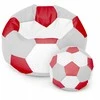 Sėdmaišis su pufu Ball XXXXL (100 cm), Pilkas/Raudona/Baltas