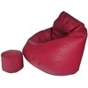 Sėdmaišis su pufu Mega Comfort XXL, dirbtinė oda, bordinis