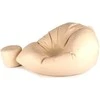 Sėdmaišis su pufu Mega Comfort XXL, dirbtinė oda, kakavinis