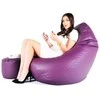 Sėdmaišis su pufu Mega Comfort XXL, dirbtinė oda, slyvų spalvos