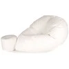 Sėdmaišis su pufu Mega Comfort XXL, dirbtinė oda, baltas