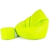 Sėdmaišis su pufu Mega Comfort XXL, dirbtinė oda, lime