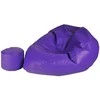 Sėdmaišis su pufu Mega Comfort XXL, dirbtinė oda, violetinis