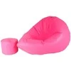 Sėdmaišis su pufu Mega Comfort XXL, dirbtinė oda, rožinis