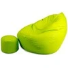 Sėdmaišis su pufu Mega Comfort XXL, dirbtinė oda, lime