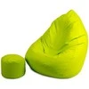 Sėdmaišis su pufu Mega Comfort XXL, dirbtinė oda, lime