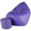 Sėdmaišis su pufu Mega Comfort XXL, dirbtinė oda, violetinis