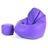 Sėdmaišis su pufu Mega Comfort XXL, dirbtinė oda, violetinis