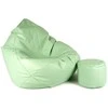 Sėdmaišis su pufu Mega Comfort XXL, dirbtinė oda, salotinis