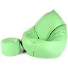 Sėdmaišis su pufu Mega Comfort XXL, dirbtinė oda, salotinis