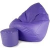Sėdmaišis su pufu Mega Comfort XXL, dirbtinė oda, violetinis
