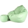 Sėdmaišis su pufu Mega Comfort XXL, dirbtinė oda, salotinis