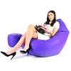 Sėdmaišis su pufu Mega Comfort XXL, dirbtinė oda, violetinis
