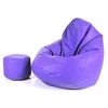 Sėdmaišis su pufu Mega Comfort XXL, dirbtinė oda, violetinis