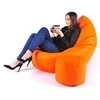 Sėdmaišis su pufu Mega Comfort XXL, dirbtinė oda, oranžinis