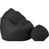 Sėdmaišis su pufu Mega Comfort XXL, kodura, juodas