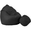 Sėdmaišis su pufu Mega Comfort XXL, kodura, juodas