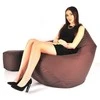 Sėdmaišis su pufu Mega Comfort XXL, kodura, rudas