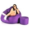 Sėdmaišis su pufu Mega Comfort XXL, kodura, violetinis